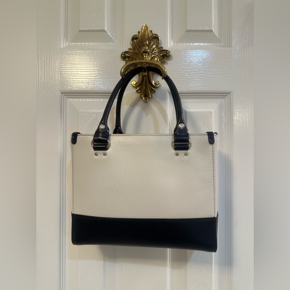 Kate Spade Cedar Street Colorblock Hayden CrossbodySatchel - Ivory/Cream & Black - Picture 4 of 13